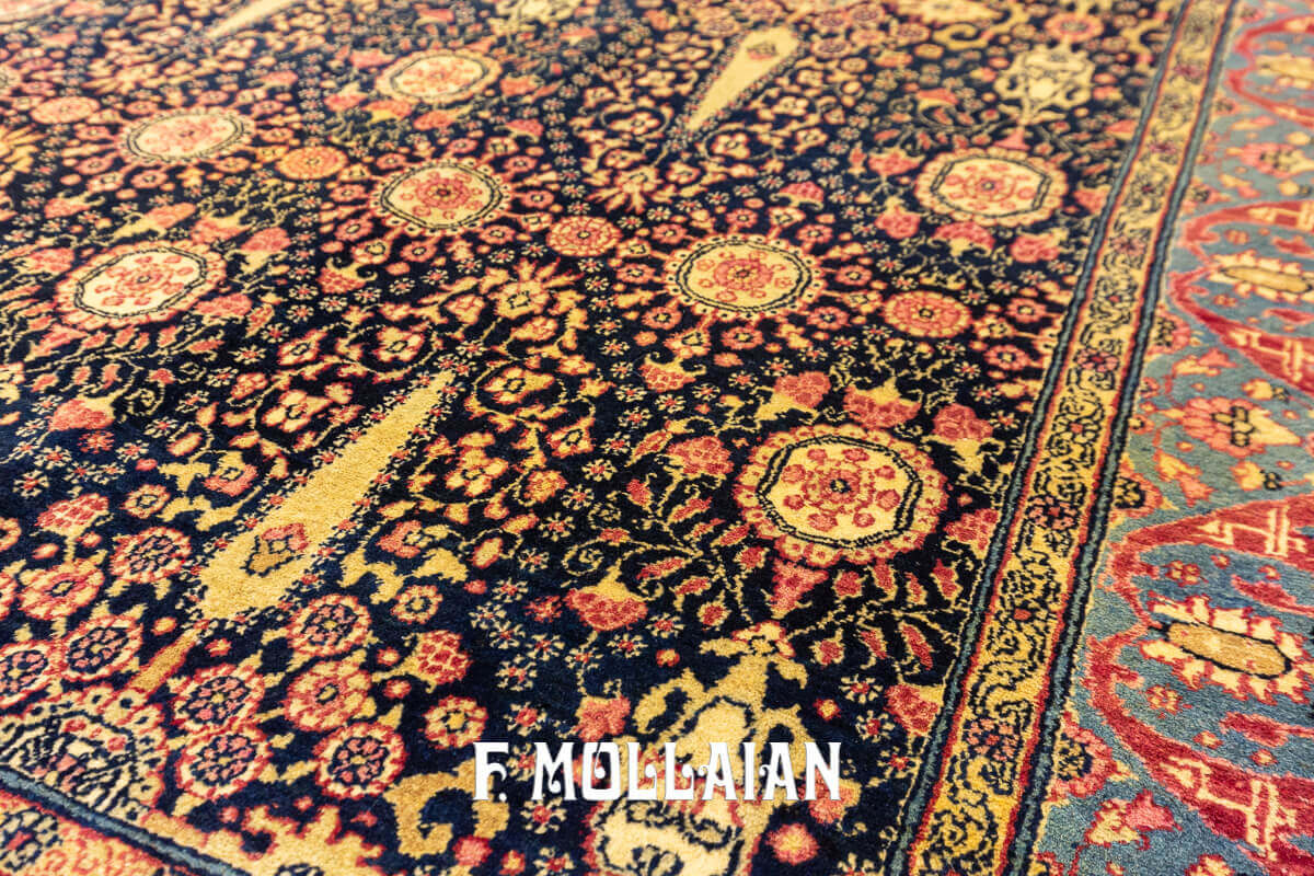 All-over Hand knotted Antique Tehran Persian Rug n°:60718056